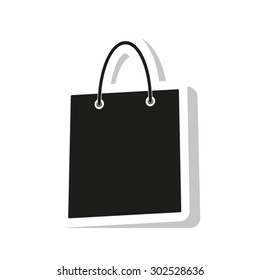 shopping bag icon - vector