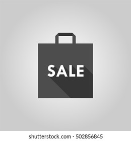 Shopping bag icon. Vector