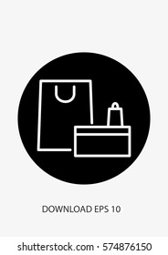 Shopping bag icon, Vector