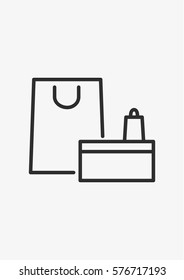 Shopping bag icon, Vector