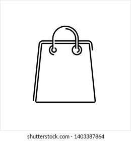 Icono de bolsa de compras Icono de vectores Ilustración de arte