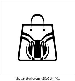 Shopping Bag Icon, Shopping Bag Vector Art Illustration