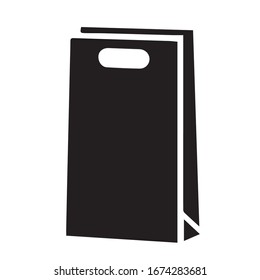 Icono de la bolsa de compras color negro vectorial