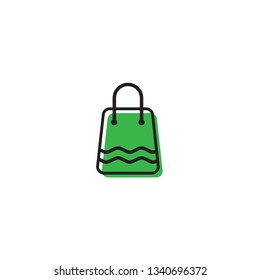 shopping bag icon vector design isolated white background