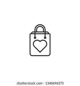 shopping bag icon vector design isolated white background