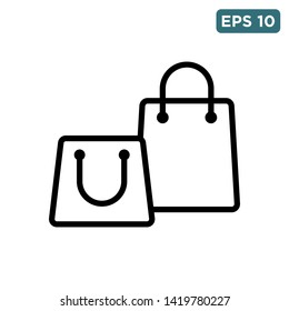 Shopping bag icon vector design template