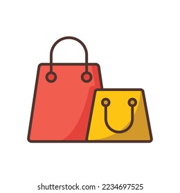 shopping bag icon vector design template in white background