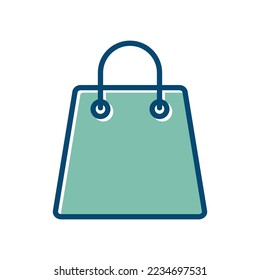 shopping bag icon vector design template in white background