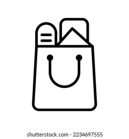 shopping bag icon vector design template in white background