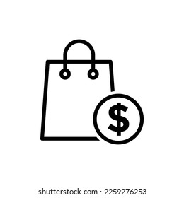 Shopping bag icon vector design template