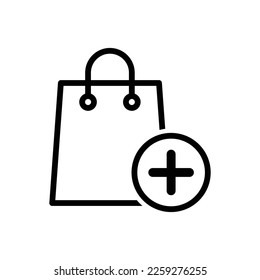 Plantilla de diseño vectorial de icono de bolsa de compras