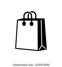 Plantilla de diseño vectorial de icono de bolsa de compras