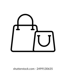 Plantilla de diseño de Vector del icono del bolso de compras simple y limpia