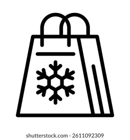 shopping bag icon vector design - high quality outline style