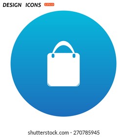 Shopping bag. icon. vector design