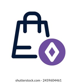 shopping bag icon. vector dual tone icon for your website, mobile, presentation, and logo design.