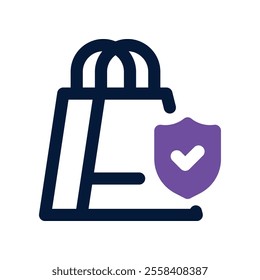 shopping bag icon. vector dual tone icon for your website, mobile, presentation, and logo design.
