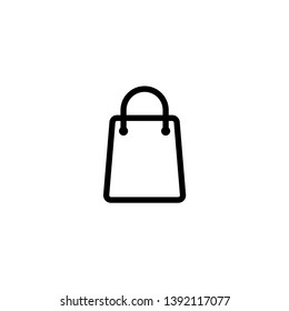 Shopping bag icon vector. Flat design style on white background.