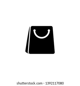 Shopping bag icon vector. Flat design style on white background.