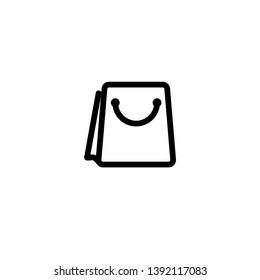 Shopping bag icon vector. Flat design style on white background.