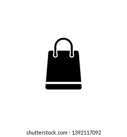 Shopping bag icon vector. Flat design style on white background.