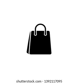 Shopping bag icon vector. Flat design style on white background.