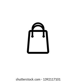 Shopping bag icon vector. Flat design style on white background.