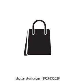 Shopping bag icon vector. Flat design style on white background.