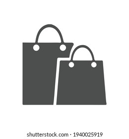 Shopping bag icon vector. Flat design style on white background.
