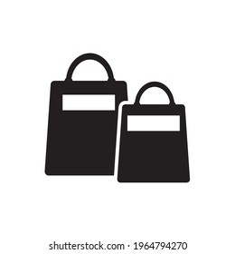 Shopping bag icon vector. Flat design style on white background.