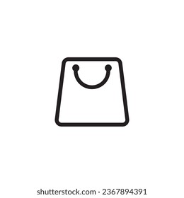 Einkaufstasche Symbol Vektorgrafik. Flaches Design auf weißem Hintergrund