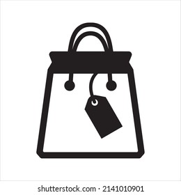 Icono de bolsa de compra. Vector y glifo