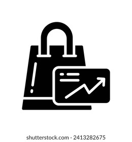 shopping bag icon. vector glyph icon for your website, mobile, presentation, and logo design.