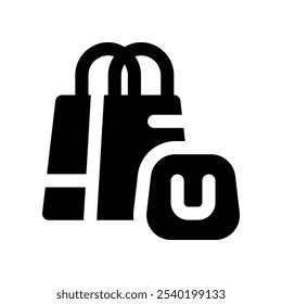 Einkaufstaschen-Symbol. Vektorsymbol für Ihre Website, Ihr Handy, Ihre Präsentation und Ihr Logo-Design.