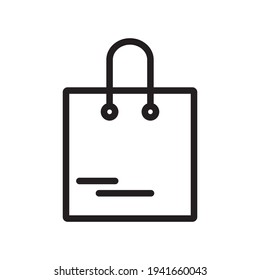 Icono de bolsa de compras, gráfico vector de bolsa de compras