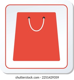 Icono de la bolsa de compras Ilustración gráfica del vector