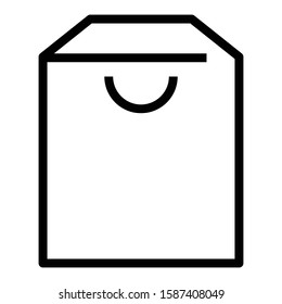 Shopping bag icon. Vector graphics.