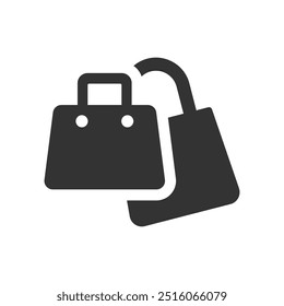 Icono del bolso de compras, Vector Gráficos