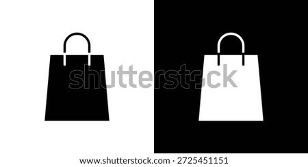 Shopping bag icon vector graphics. filled vector sign, Symbol illustration.