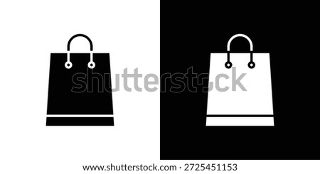 Shopping bag icon vector graphics. filled vector sign, Symbol illustration.