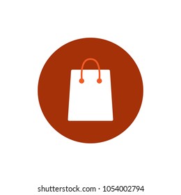 Shopping bag icon. Vector illustration. Flat design.