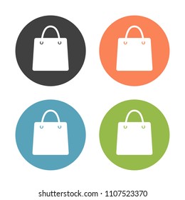 Shopping bag icon. Vector illustration.