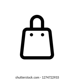 Shopping Bag Icon Vector Illustration in Line Style for Any Purpose