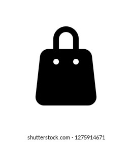 Shopping Bag Icon Vector Illustration in Glyph Style for Any Purpose