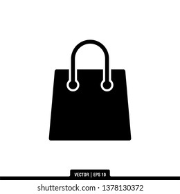 Shopping Bag Icon Vector Illustration Logo Template

