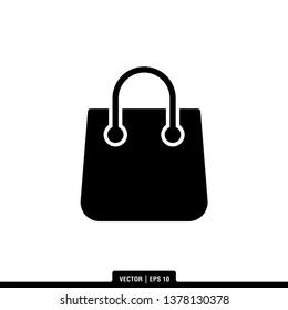 Shopping Bag Icon Vector Illustration Logo Template
