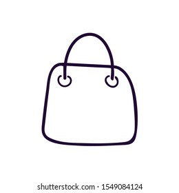 Shopping bag icon vector illustration on white background