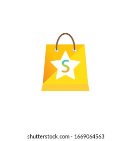 shopping bag icon vector illustration design template