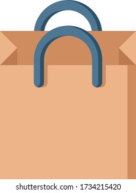 Icono de bolsa de compras ilustración vectorial plana