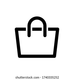 Shopping bag icon. Vector illustration icon.